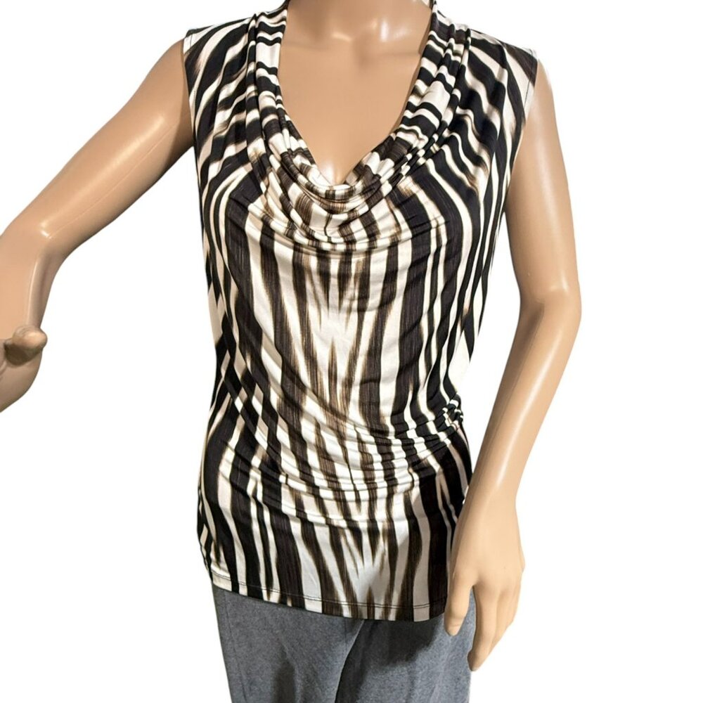 NWT Worthington Women's Blouse -"Neutral Mali" SMALL